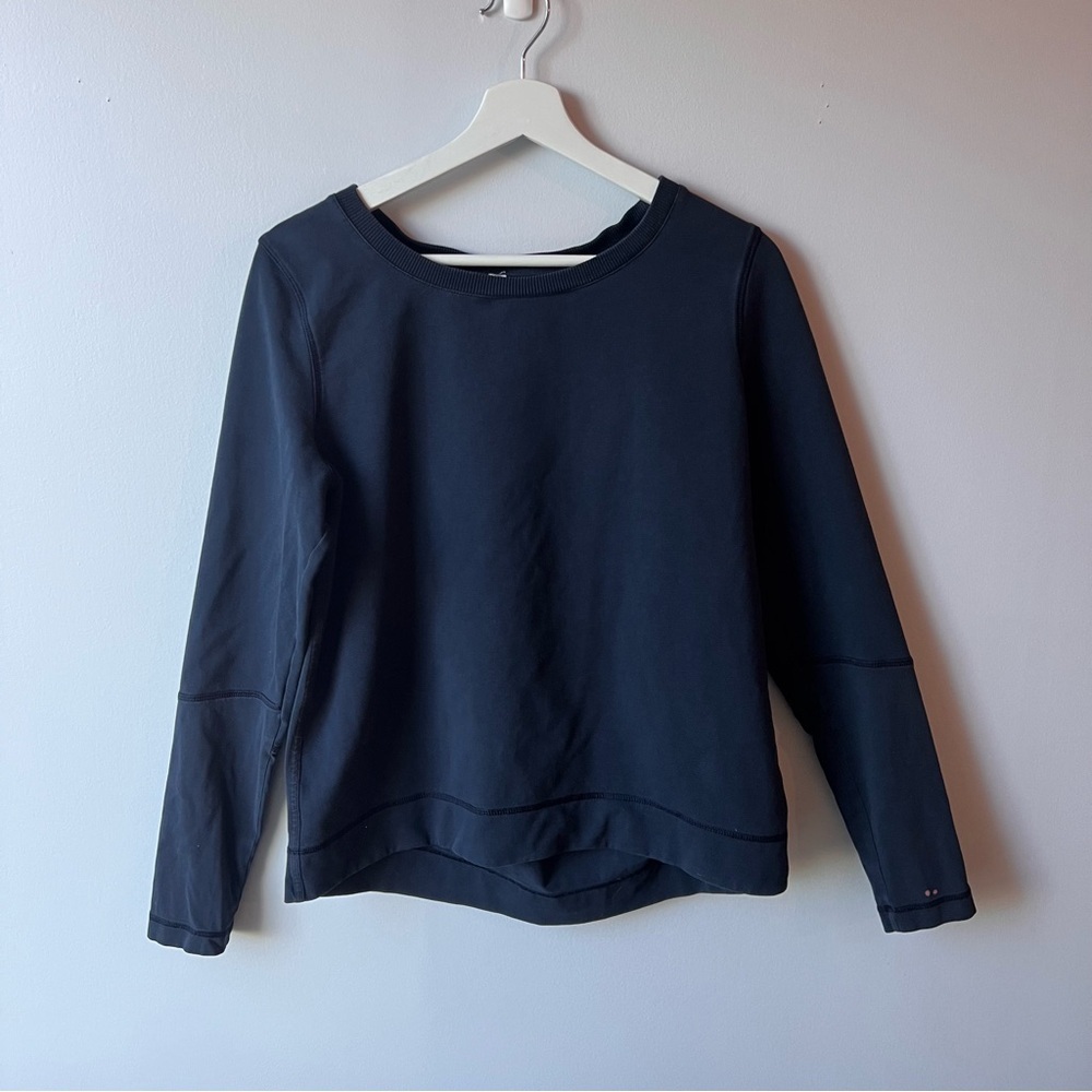 🍋 Lululemon Belle Women’s Long Sleeve Inkwell Navy Pullover Size 8/10 - Picture 3 of 12